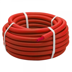 Tube PER prégainé rouge diamètre 13x16 couronne de 15m