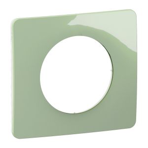 Plaque Céliane Vert Céladon 1 poste Legrand CP0501 – vue de trois-quarts