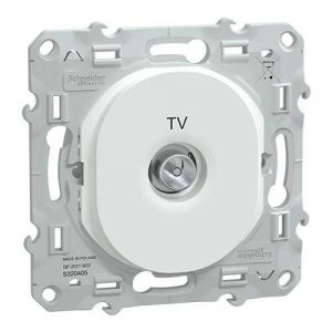 Prise TV Ovalis blanc