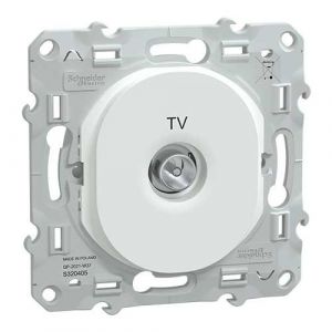 Prise TV Schneider Ovalis blanc - S320405