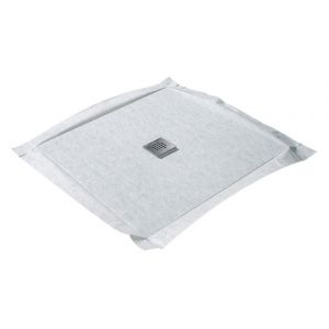 Receveur à carreler ultra plat grille carrée centrée et siphon ultra plat MARMOX