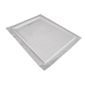 Receveur en résine collection HD Slate Line de la marque Marmox. Modèle blanc (9010) imitation ardoise.