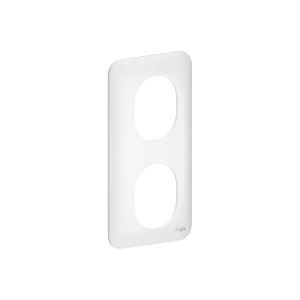 Plaque 2 postes verticaux Ovalis - Blanc - S260724 - Schneider
