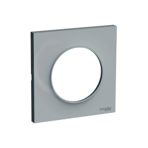 Plaque 1 poste Odace Styl - Gris pierre - S520702A1 - Schneider 