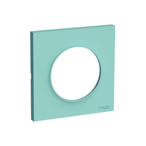 Plaque 1 poste Odace Styl - Cyan - S520702C - Schneider