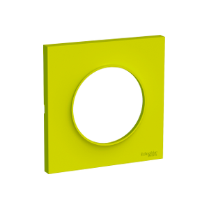 Plaque 1 poste Odace Styl - Vert chartreuse