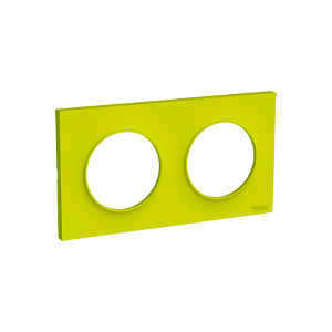 Plaque 2 postes Odace Styl - Vert chartreuse