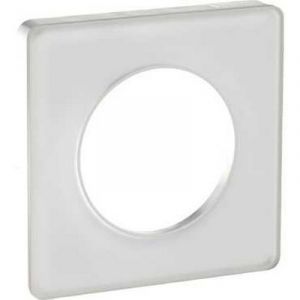 Plaque 1 poste Odace Touch - Translucide blanc