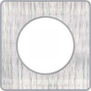 Plaque 1 poste Odace Touch - Aluminium brossé croco