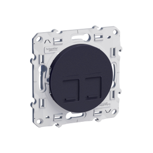 Double prise RJ45 informatique Odace - Anthracite