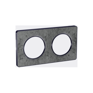 Plaque 2 postes Odace Touch - Pierre galet