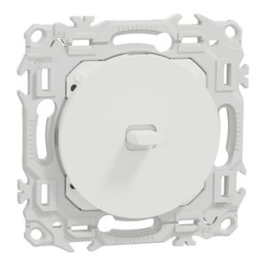 Va et vient ou poussoir à levier S920203 Odace Schneider - Blanc craie