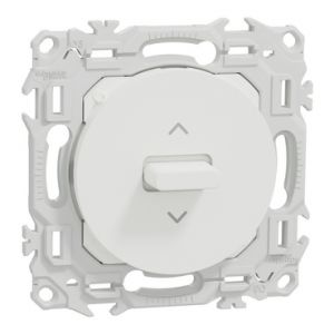 Inter ou poussoir à levier S920208 volet roulant Odace Schneider - Blanc craie