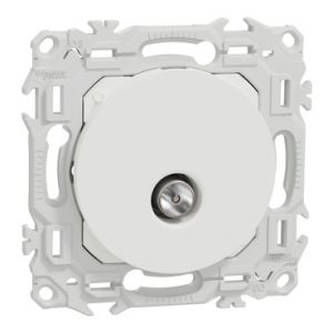 Prise TV simple mâle S920445 Odace Schneider - Blanc craie
