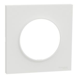 Plaque de finition 1 poste S929702 Odace Origine Schneider - Blanc