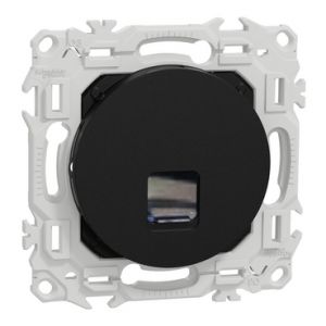 Prise RJ45 S940475 Cat6 UTP grade 1 à 2 Odace Schneider - Noir onyx