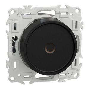 Variateur de lumière rotatif S940519 Odace Schneider 2 ou 3 fils - Noir onyx