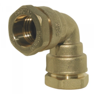 Coude laiton à compression pour PE 90° diamètre 20