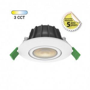 Spot LED CCT BBC 8W 2700/3000/4000K dimmable Orientable re2020