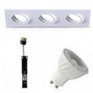  Kit-Spot-Orientable-Blanc-Carré-Triple