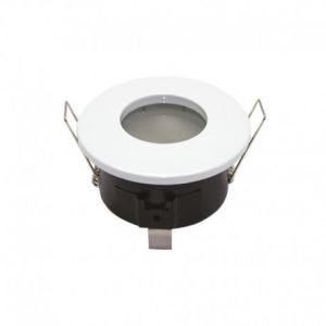 Support de spot LED BBC étanche IP65 fixe rond D82 finition blanc - Vision-EL - 7721