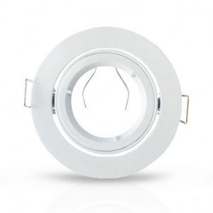 Support plafond Rond 1/4 de tour Orientable Blanc Ø95 mm