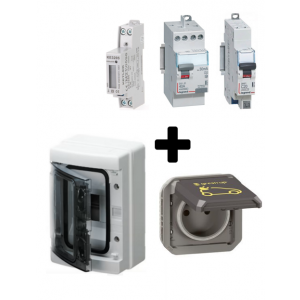 Kit recharge mode 2 Green'Up encastré + compteur