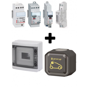 Kit recharge Green'Up Access + Compteur et Parafoudre voiture électrique