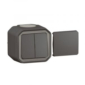  Transformeur étanche réaliser 5 fonctions Plexo IP55 saillie Antracite