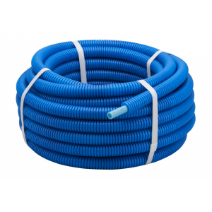 Tube PER prégainé bleu diamètre 13x16 couronne de 15m