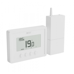Thermostat sans fil Tybox RF 210 XL référence 6051151 (rectangulaire) de la marque DELTA DORE pour système hydraulique et aéraulique.