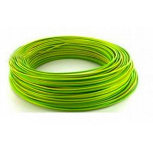 Fil H07VU 2.5mm² Vert / jaune en 100m - FIL001005 - Bâtir Moins Cher 