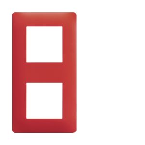 Plaque 2 postes Essensya rouge émail