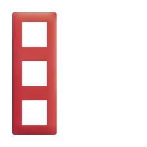 Plaque 3 postes Essensya rouge émail