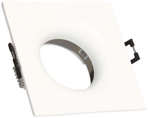 Kit spot encastré carré blanc GU10 - 731704