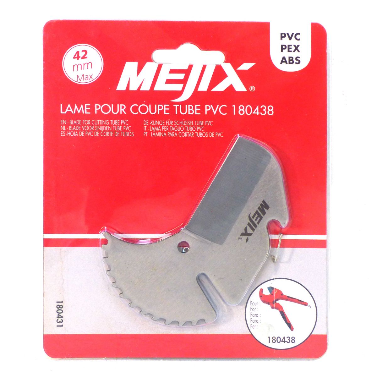 Lame de rechange coupe tubes PVC - 180431