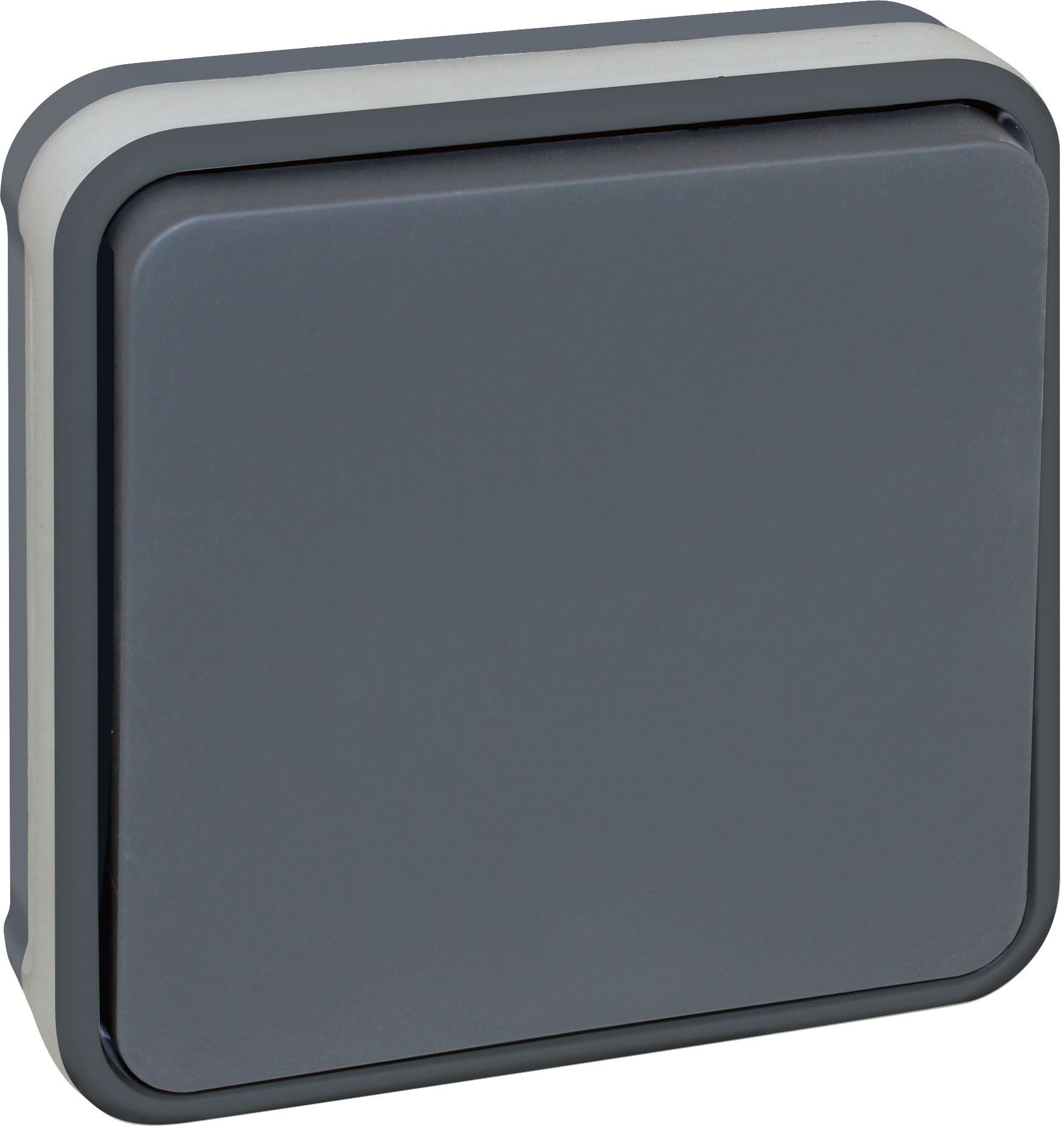  Bouton poussoir Plexo complet encastré - Gris 