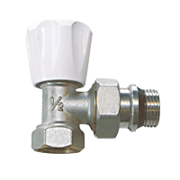 Robinet radiateur nickele equerre 1/2 (15/21) C07814 THERMADOR