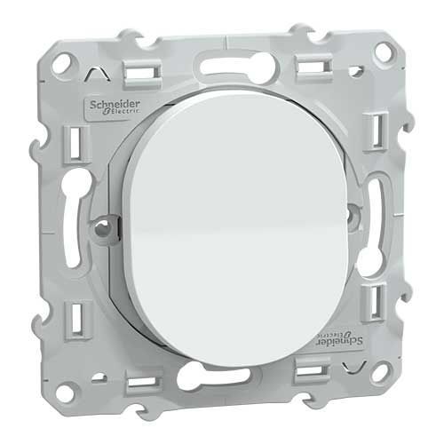 Bouton poussoir Schneider Ovalis blanc - S320206