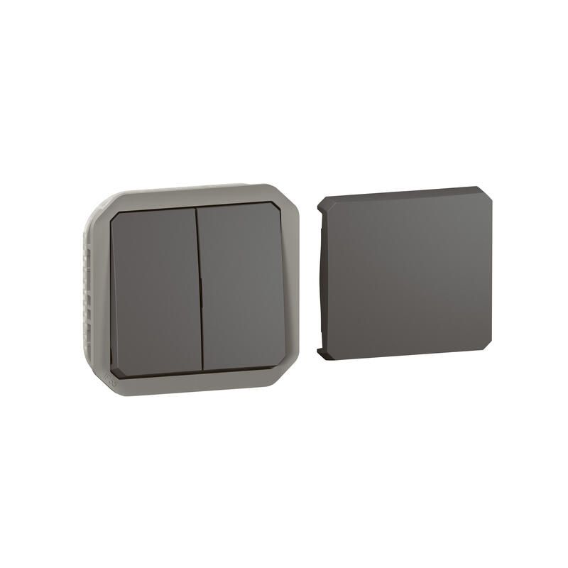 Transformeur réaliser 5 fonctions Plexo IP55 anthracite