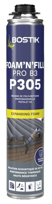Mousse PU P300 Foam'N'Fill Pro B3 BOSTIK - mousse expansive pour