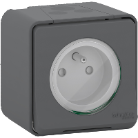 Prise complète saillie Mureva Style - Anthracite - MUR35031 - Schneider