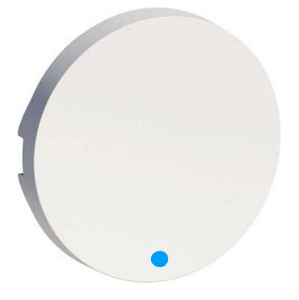 Bouton blanc pour inter à voyant + Led Schneider Odace bleu - S520297