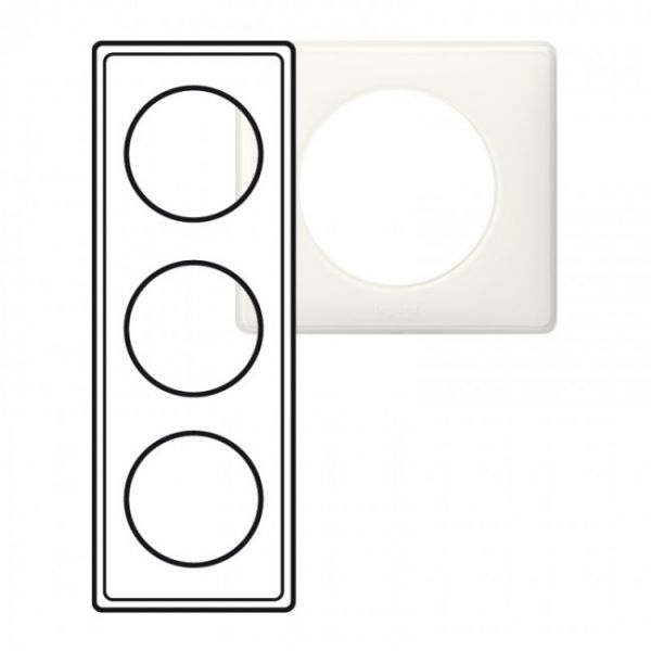 Plaque 3 postes Céliane Yesterday - 066633 - Legrand