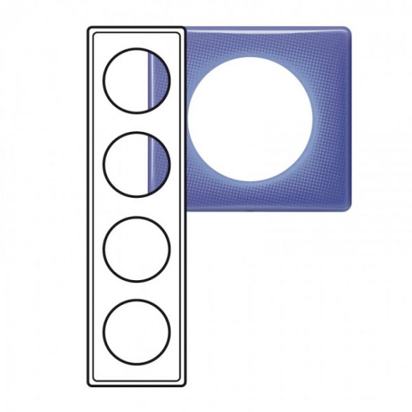 Plaque 4 postes Céliane 90's violet