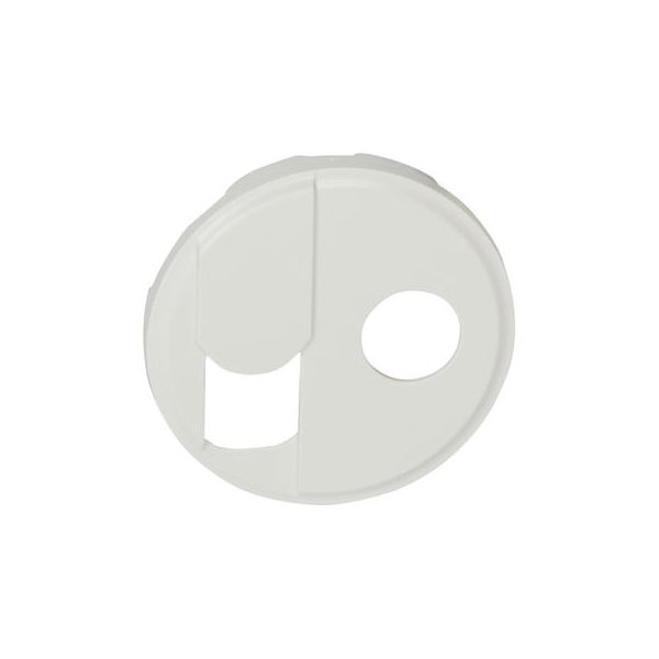 Enjoliveur prise TV simple + téléphone RJ45 - Blanc - 068239 - Legrand