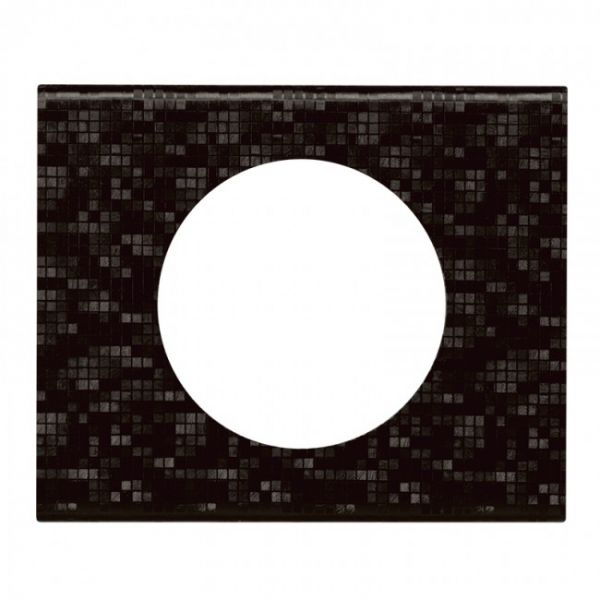 Plaque 1 poste Céliane Cuir Pixel