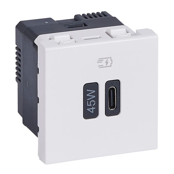  Prise USB Type-C 45W Power Delivery Mosaic 1 module 230V - blanc - 077655L Legrand