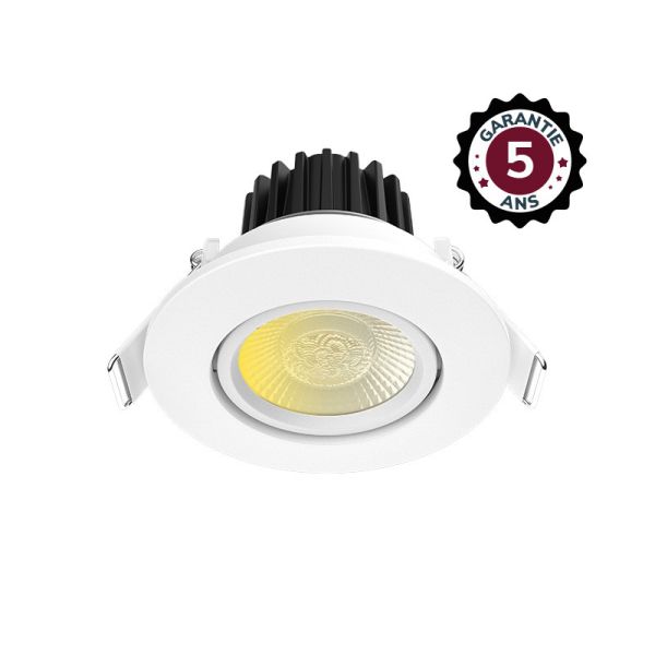 Spot LED CCT BBC Inclinable 8W 2700/3000/4000K Dimmable - 100794 Miidex