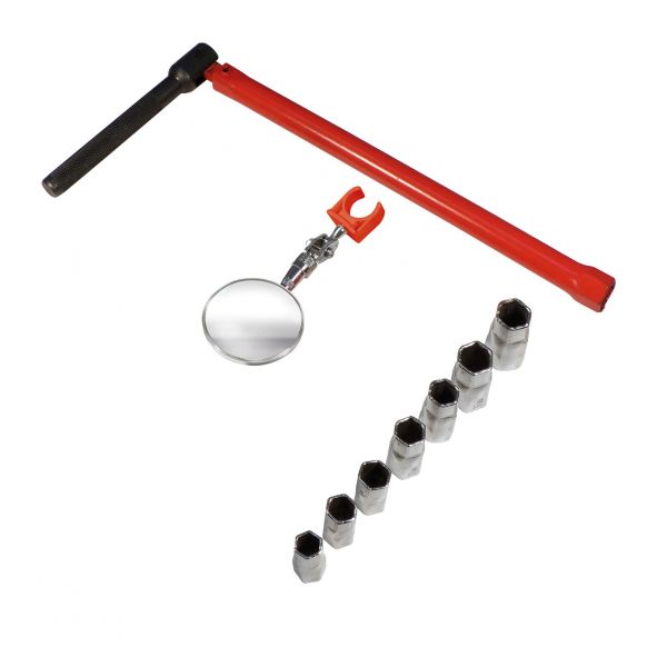 Clé à robinets 13mm 7 embouts + miroir et ressort 180499 - MEJIX